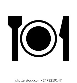 restaurant icon or logo illustration outline black style