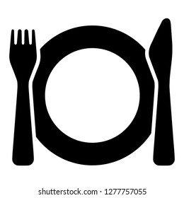 restaurant icon, logo. menu icon. food black vector