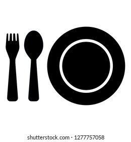 restaurant icon, logo. menu icon. food black vector