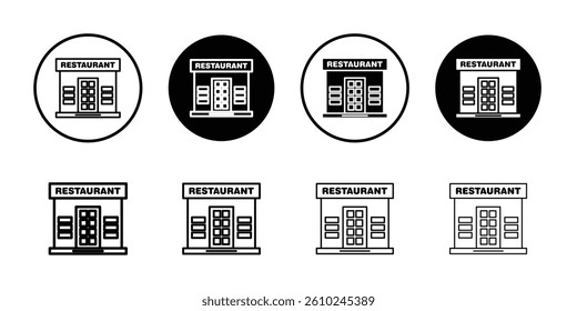 Restaurant icon Logo symbol sign set