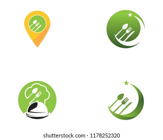 Restaurant icon logo vector