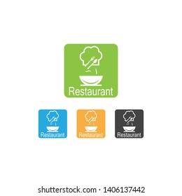 Restaurant icon logo vector illustration