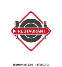 restaurant icon logo vector illustration design template