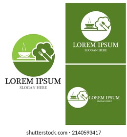 Plantilla vectorial del logotipo del icono de restaurante