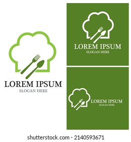 Plantilla vectorial del logotipo del icono de restaurante