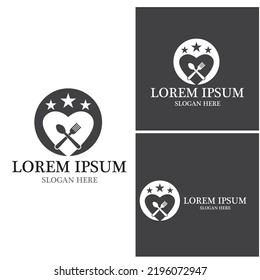 Plantilla vectorial de logotipo de icono de restaurante