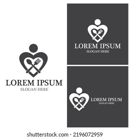 Restaurant icon logo vector template