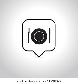 Restaurant Icon Markers. Vector illustration, EPS10