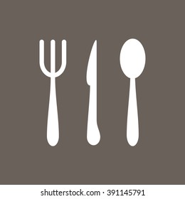 Restaurant Icon on Dark Gray Color. Eps-10.