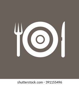 Restaurant Icon on Dark Gray Color. Eps-10.