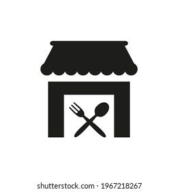 Restaurant icon on white background.