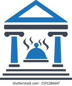 Restaurant-Symbol auf weißem Hintergrund