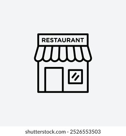 Restaurant icon on white background
