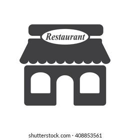restaurant icon on the white background