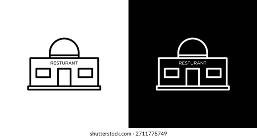 Descrição do ícone do restaurante. Pictograma isolado de vetor para web
