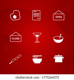 Restaurant icon pack for food and drink industries, relevant to using with website, food menu, banner, and etc. recommended to buy additional files