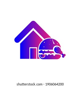 Restaurant Icon. Pizza house, burger shop, juice bar, pasta, online order, fast food icon.