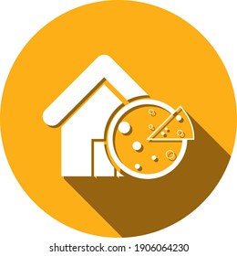 Restaurant Icon. Pizza house, burger shop, juice bar, pasta, online order, fast food icon.
