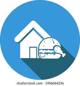 Restaurant Icon. Pizza house, burger shop, juice bar, pasta, online order, fast food icon.