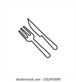 restaurant icon. plate and knife symbol