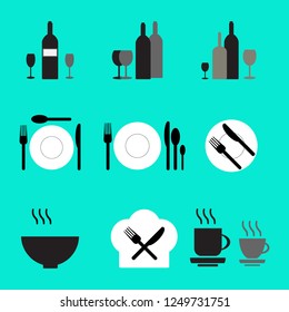 Restaurant icon set