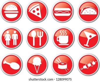 Restaurant icon set