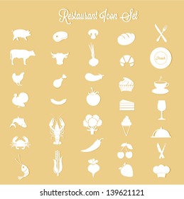 Restaurant  icon set