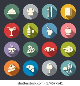 Restaurant icon set