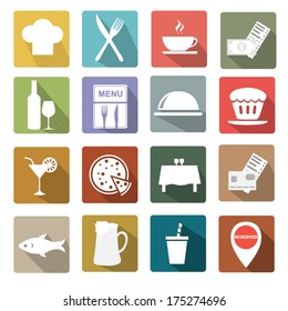 Restaurant icon set