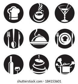 restaurant icon set
