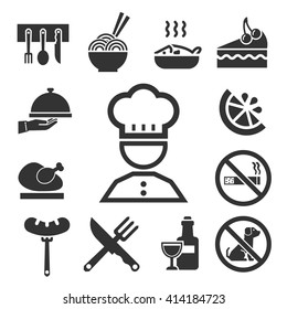 restaurant icon set