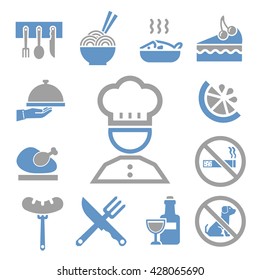 restaurant icon set