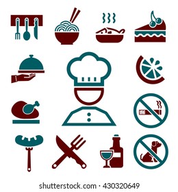 restaurant icon set