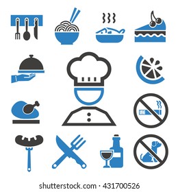 restaurant icon set
