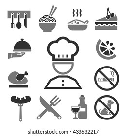 restaurant icon set
