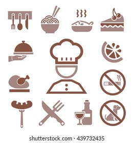 restaurant icon set