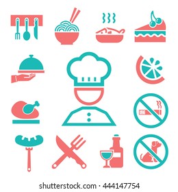 restaurant icon set