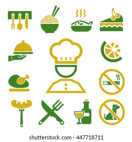 restaurant icon set