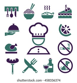 restaurant icon set