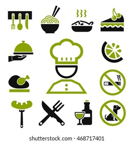 restaurant icon set
