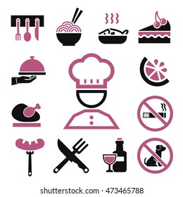 restaurant icon set