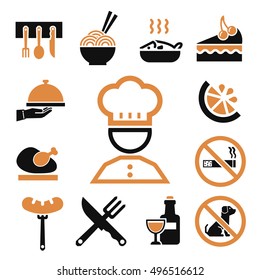 restaurant icon set