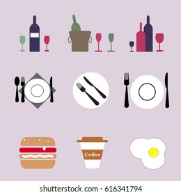 Restaurant icon set