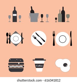 Restaurant icon set