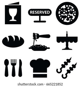 restaurant icon set