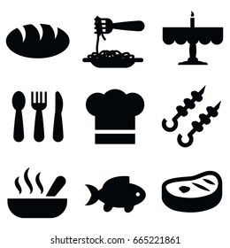 restaurant icon set