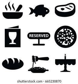 restaurant icon set