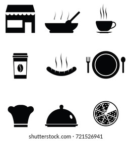 restaurant icon set