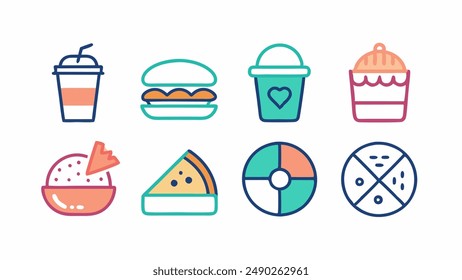 Restaurant icon set. Restaurant business and food delivery icon concept, containing server, meal, cooking, menu, restaurant, food delivery, fast food and dinner icons. Solid icon collection.