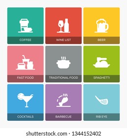 RESTAURANT ICON SET CONCEPT